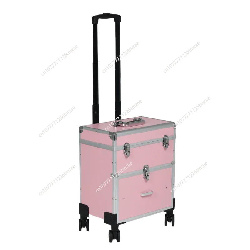 ABS aluminum alloy trolley cosmetic case hair and nail case universal wheel heel cosmetic case