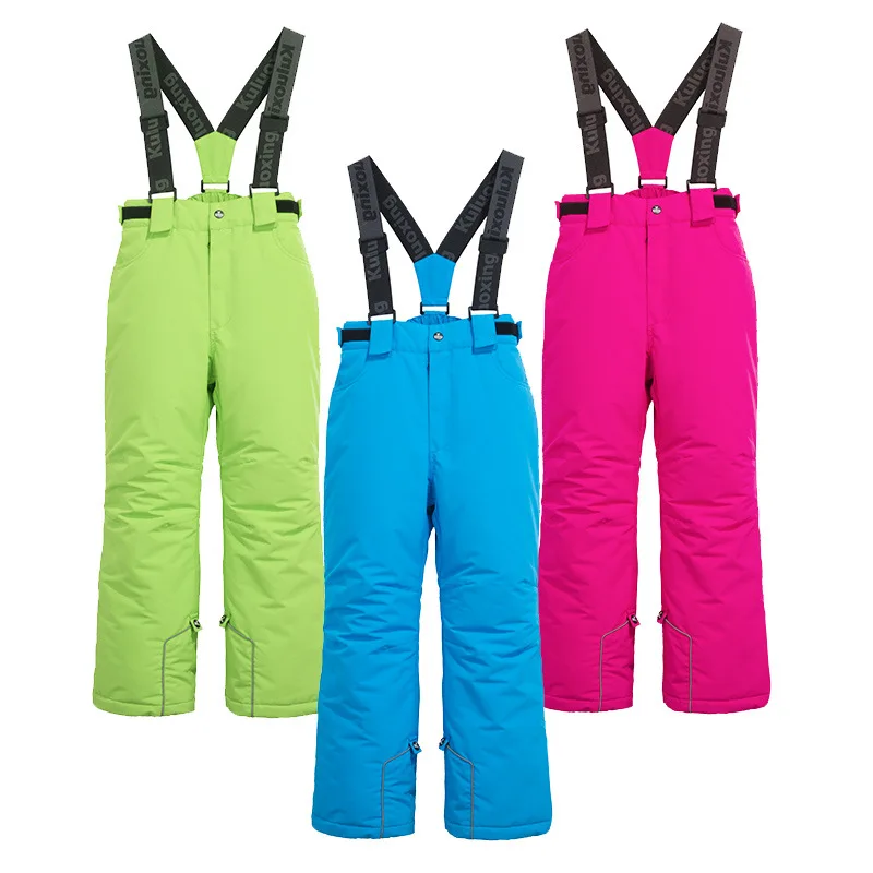 

Winter Baby Boy Overalls Warm Sport Girls Snow Jumpsuits Outdoor Cotton Children Pants Windproof Teenager Kids Trousers Clothes