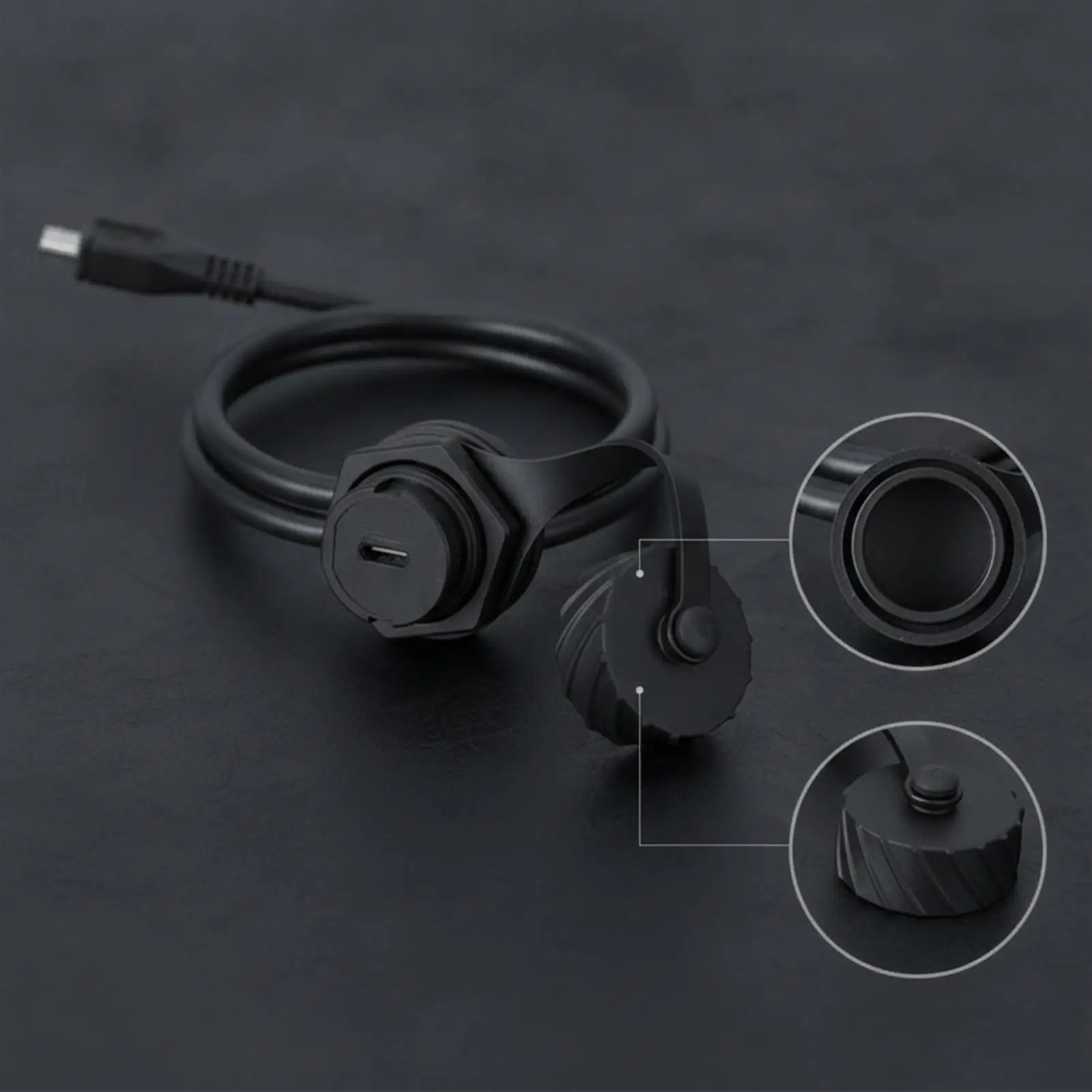 Weatherproof Waterproof Connector for Embedded Equipment with Copper Alloy Threaded Round Body