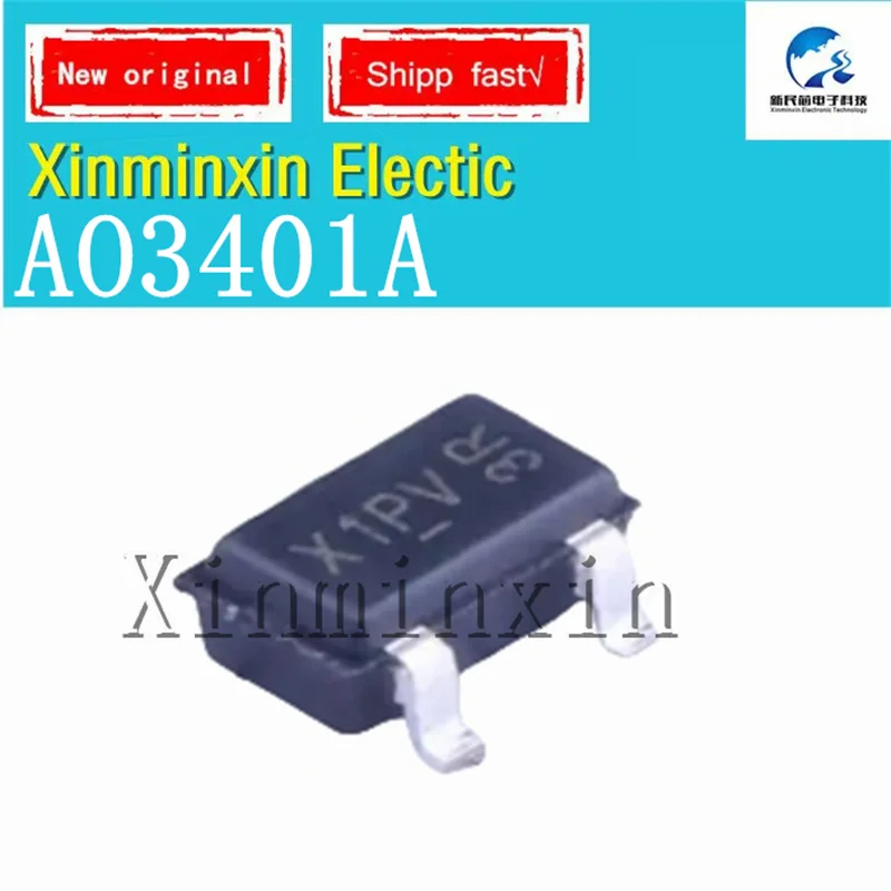 

50pieces/lot AO3401A SOT23-3 P-channel -30V-4A Surface mount MOSFET Field Effect Transistor IC Chip New Original In Stock