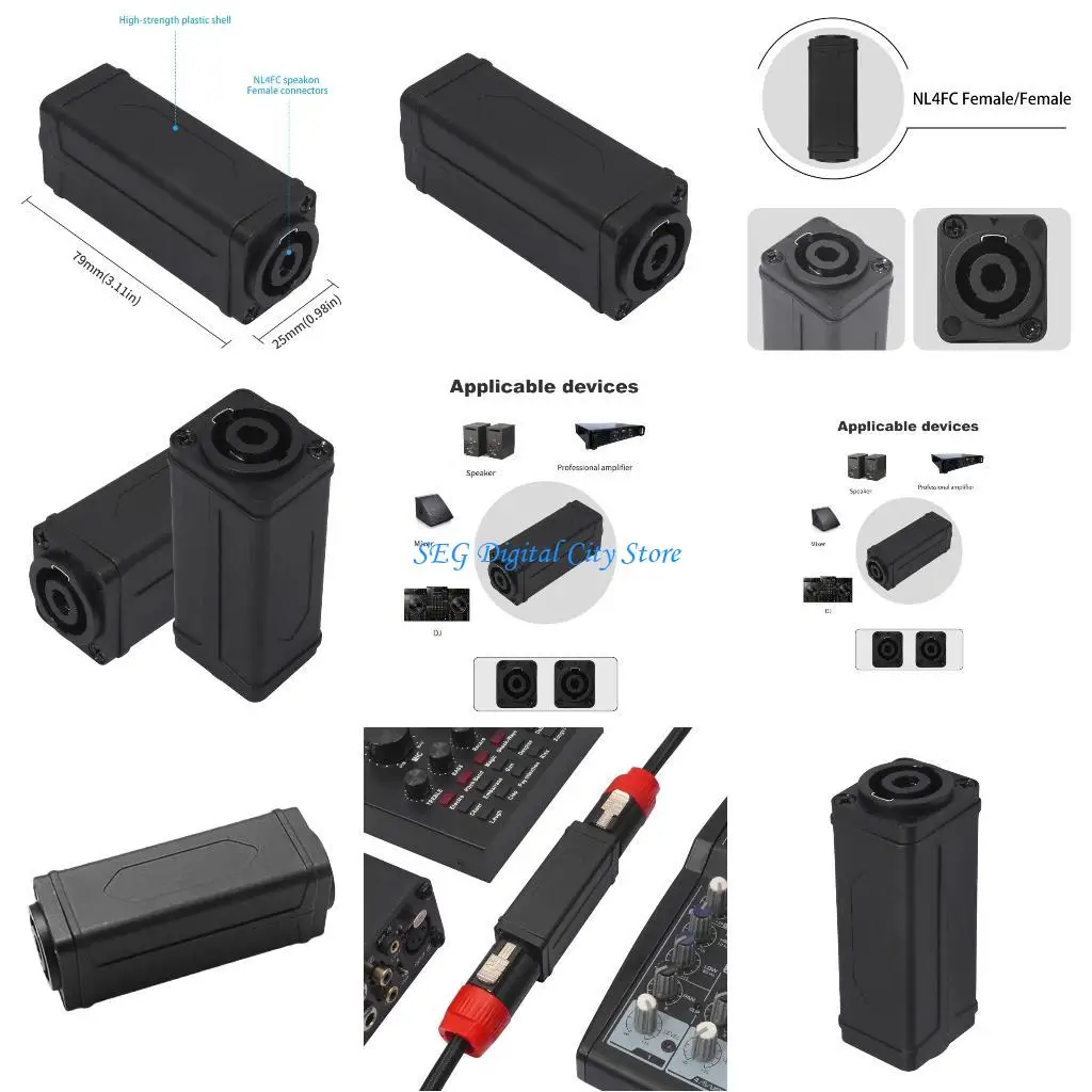 

U75B 4Pin NL4FC Speakon Female Adapter Coupler For Speaker System Amplifier Connection And Auditory Cable Extensions