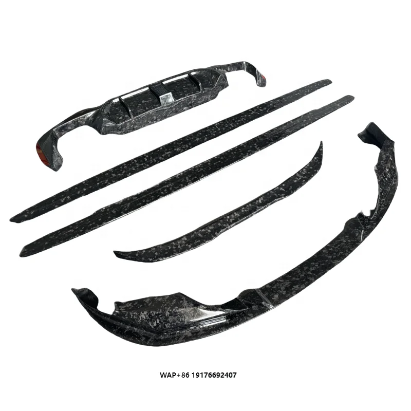 Forged carbon fiber Body kit For F90 M5 upgrade 3D style Front lip MP side skirt diffuser Rear spoiler