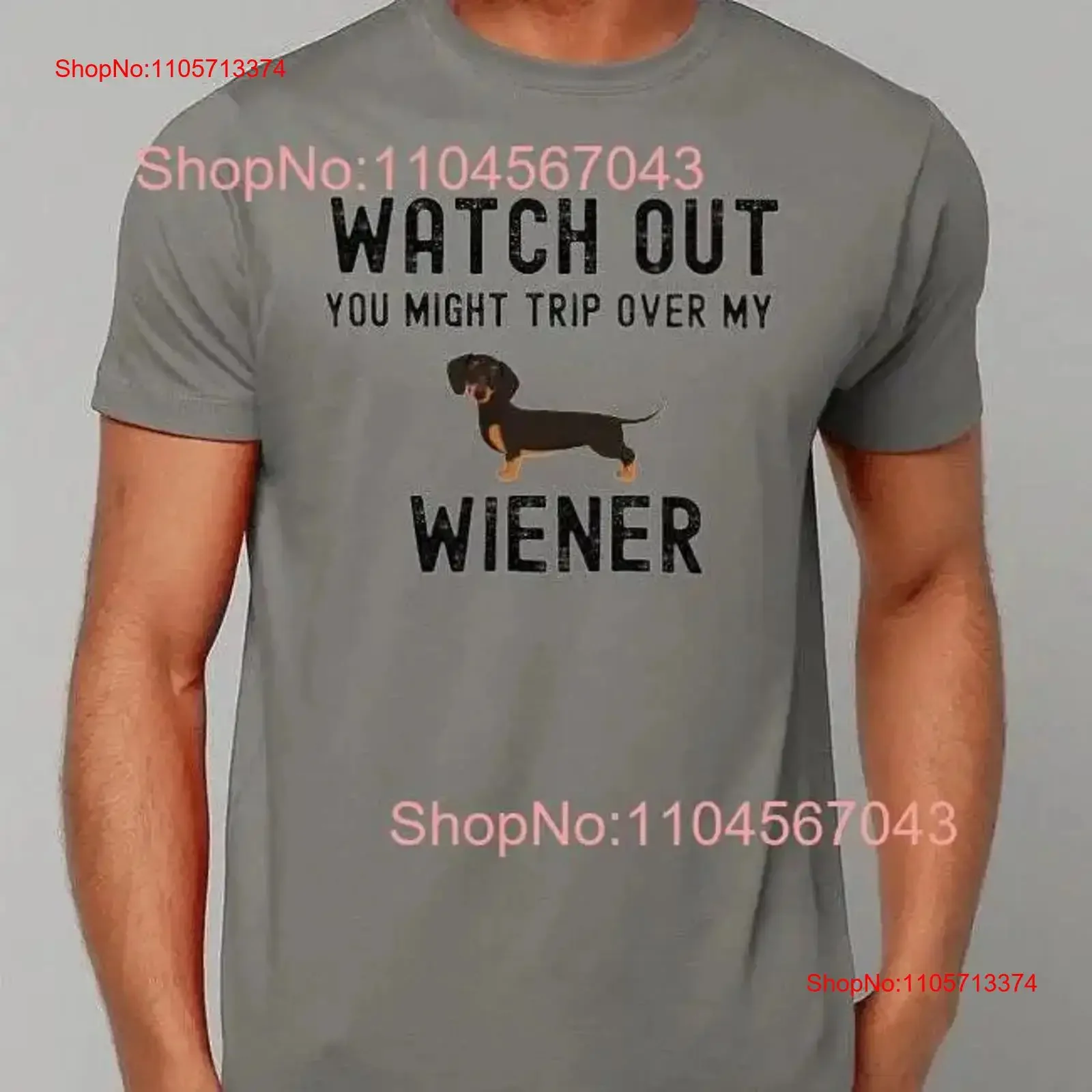 Dachshund T Shirt Funny Wiener Dog gift for Men Sausage Doxie him Weiner man vintage Washed Comfortable streetwear Stylish