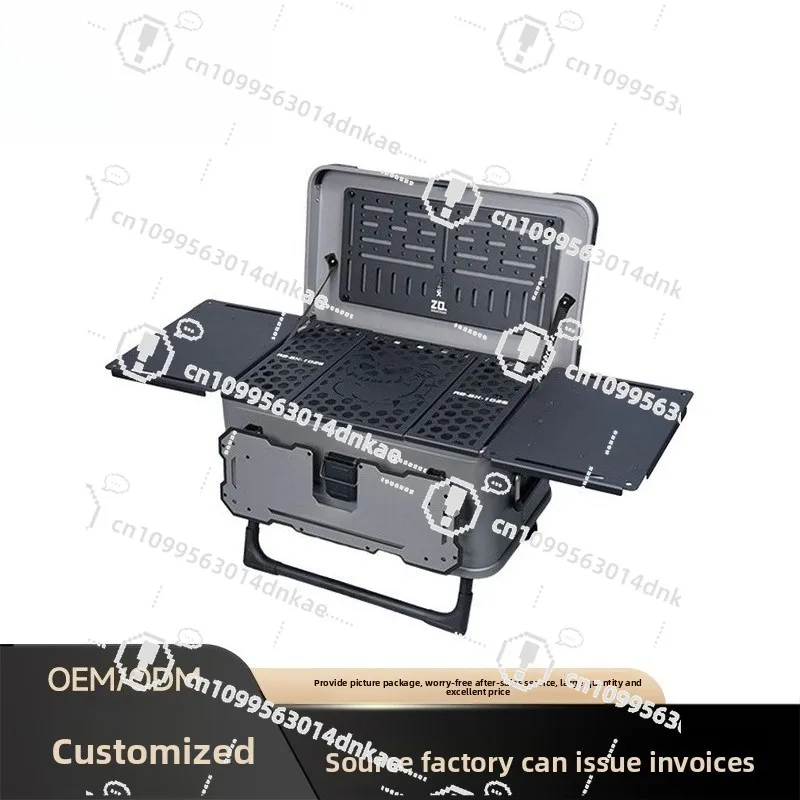 30th Anniversary Outdoor Aluminum-Magnesium Alloy Storage Box Modified Box Camping Large Capacity Finishing Box with Tripod