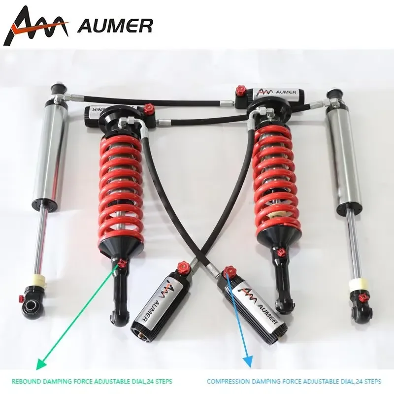 Aumer Prado Supply Compression and Rebound Adjustable Coilover Suspension Lift Kit for Land Cruiser Prado 120 4x4 Shock