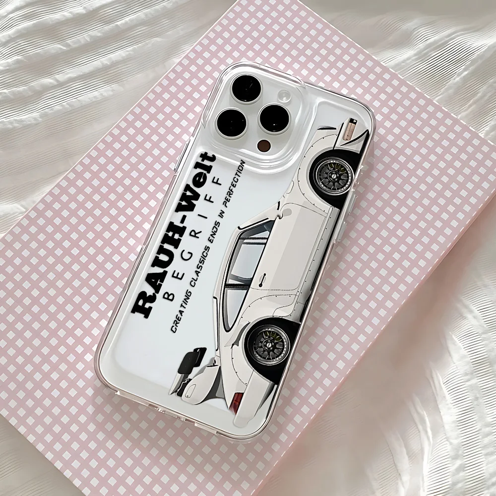 Mode JDM Auto Telefon Fall Für iPhone 16 16e 15 14 13 12 11 Mini Pro Max X XR XSMax 7 8 Plus Transparent Weiche TPU Zurück Abdeckung – Detail 7