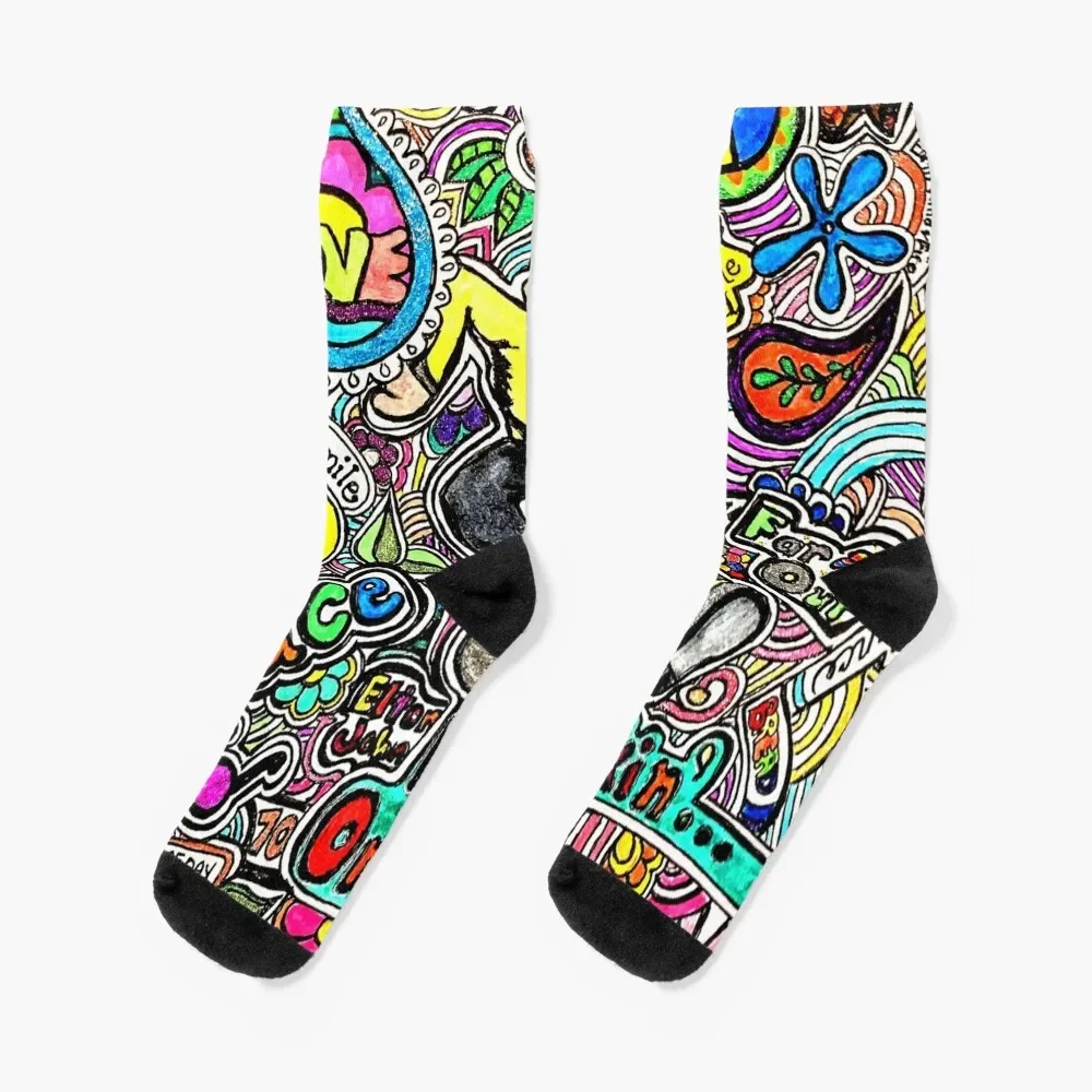 

Love the 70's Socks professional running Climbing Socks Women's Men's