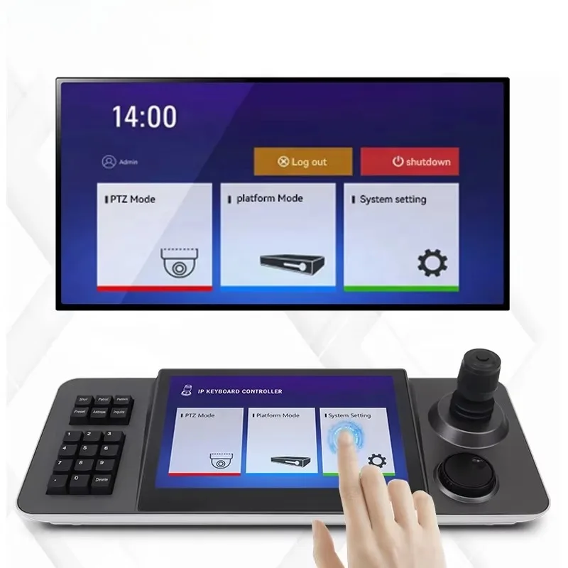 Live streaming broadcast joystick keyboard control POE ip network ptz joystick controller 4K ptz camera controller