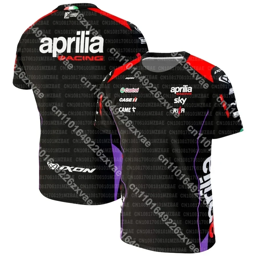 

T-shirt Aprilia Racing Team 2024 Newest Moto GP Outdoor Sports Short Sleeve Jersey Men Motorcycle Style 3D Print Breathable Tees