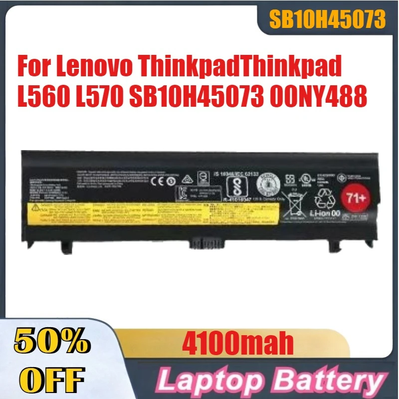 

4100mah SB10H45073 Rechargeable Laptop Battery For Lenovo ThinkpadThinkpad L560 L570 SB10H45073 00NY488