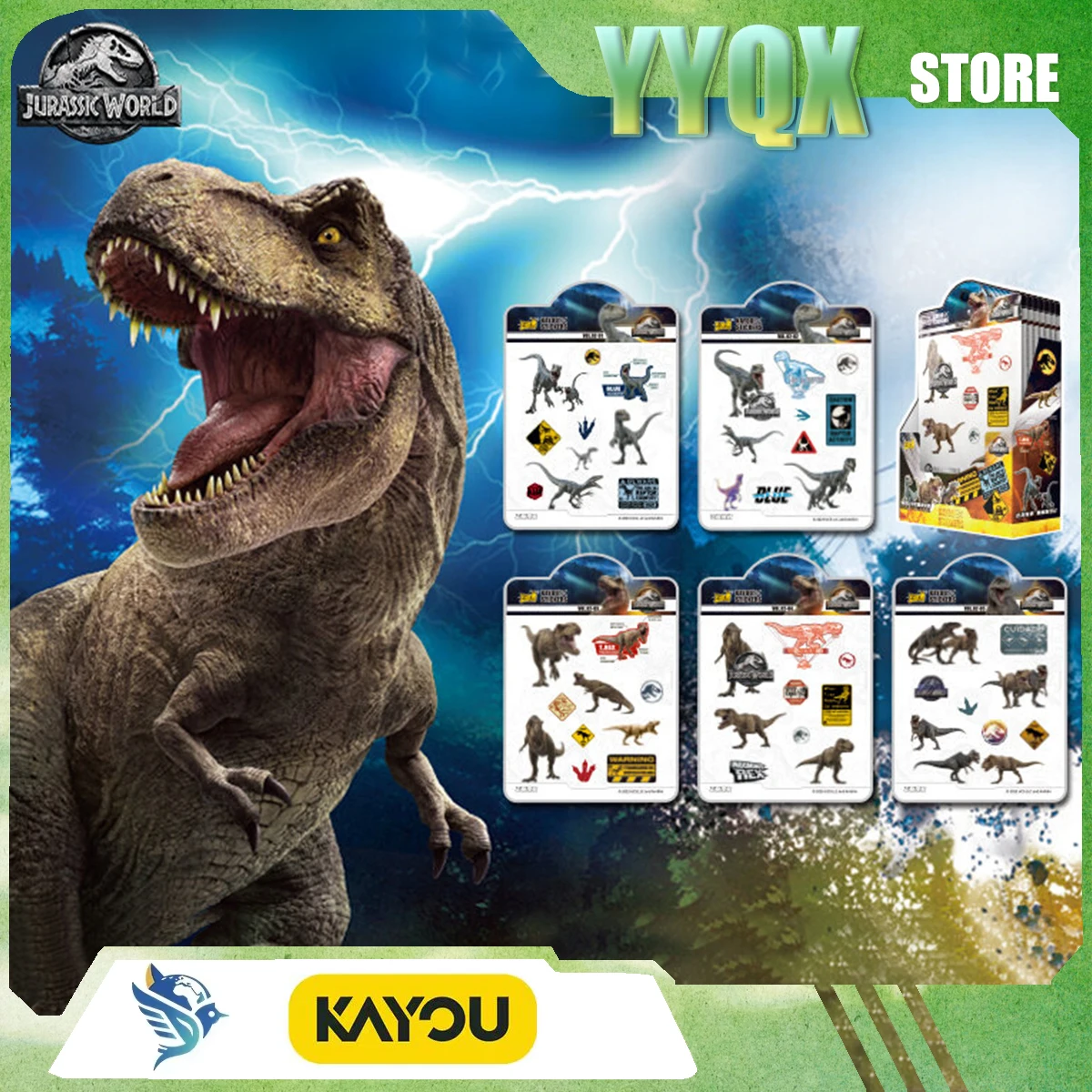 KAYOU 2026 Nueva Colección de Tarjetas de Dinosaurios Tiranosaurio Rex, Animaciones Periféricas, Cómics, Regalos Sorpresa, Juegos Lindos, Raros