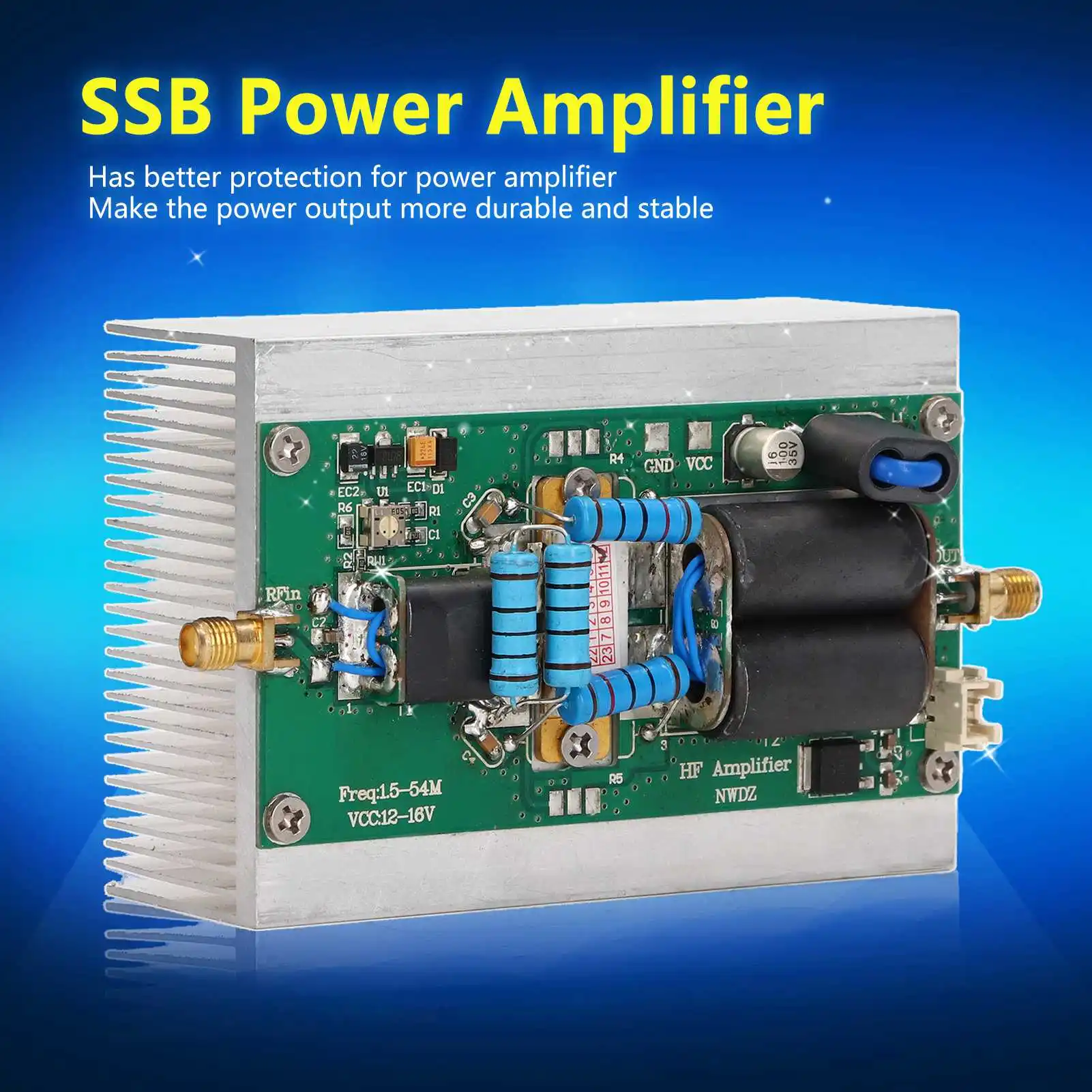 Amplificatore di potenza lineare HF da 100 W 30 W Scheda amplificatore a bassa potenza SSB da 1,5‐54 MHz per radio HAM YAESU FT‐817 KX3 CW AM FM