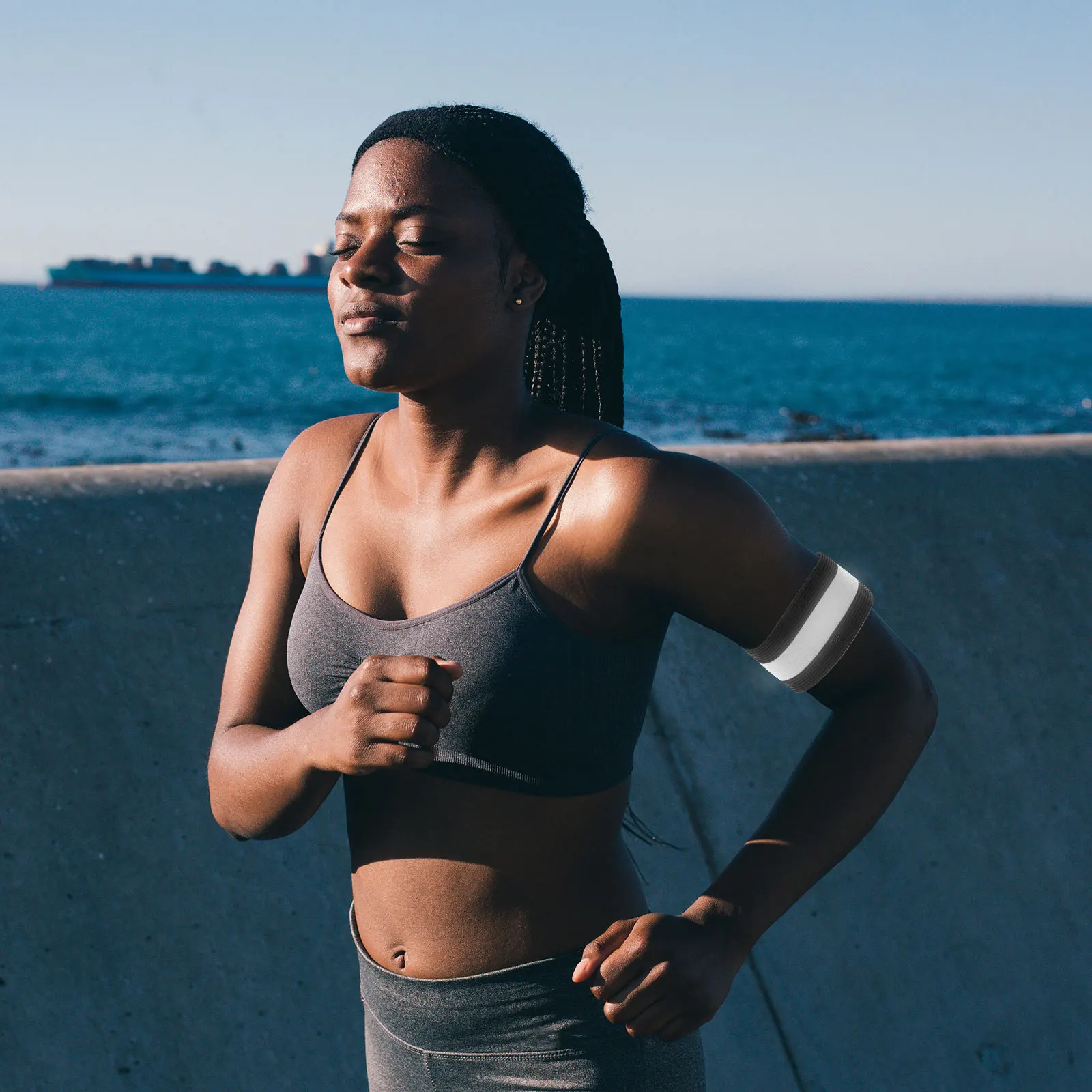 1 пара светоотражающих ремней высокой видимости, практичные браслеты для бега для ночного бега, безопасности на открытом воздухе, ходьбы, фитнеса, спорта, кемпинга