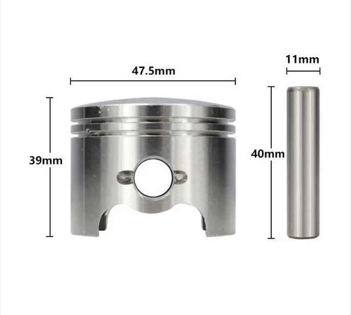 G621 Piston kit 47.5mm for Zenoah Chainsaw G621 G621AVS G620 G620PU 6200 62CC Chain saw cylinder ring pin clip replacement