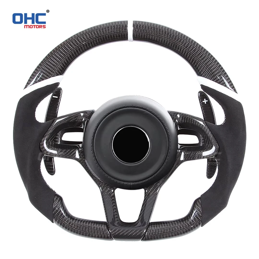 

OHC Motors Customized 100% Real Carbon Fiber Racing Car Steering Wheel for Mclaren 520S MP4-12C / 650 570S 650S 675LT 720S GT