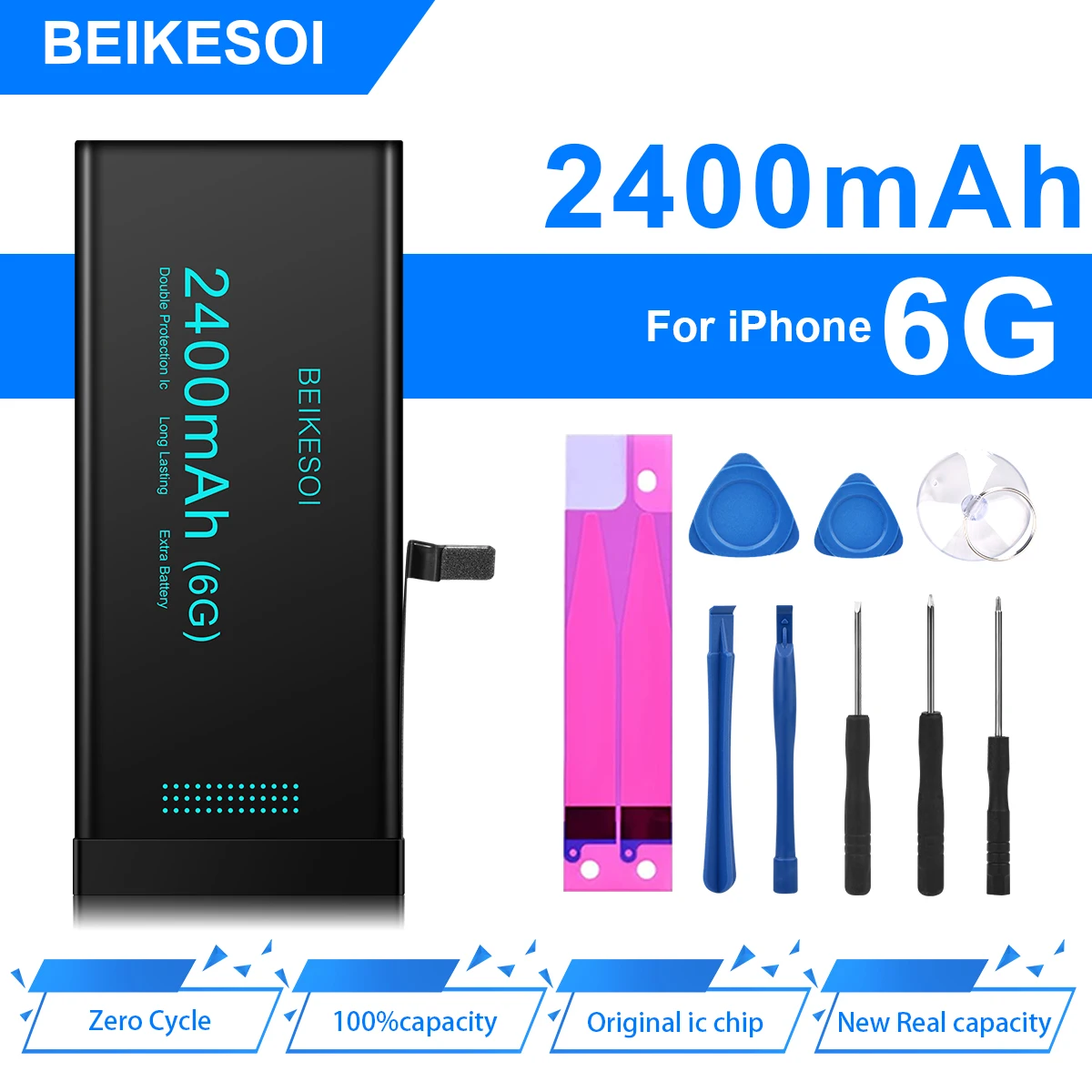 BEIKESOI Battery for iPhone 6S 6 7 8 Plus High capacity Bateria for  iPhone 6Plus 7plus 8plus 6splus Rechargeable Batteries