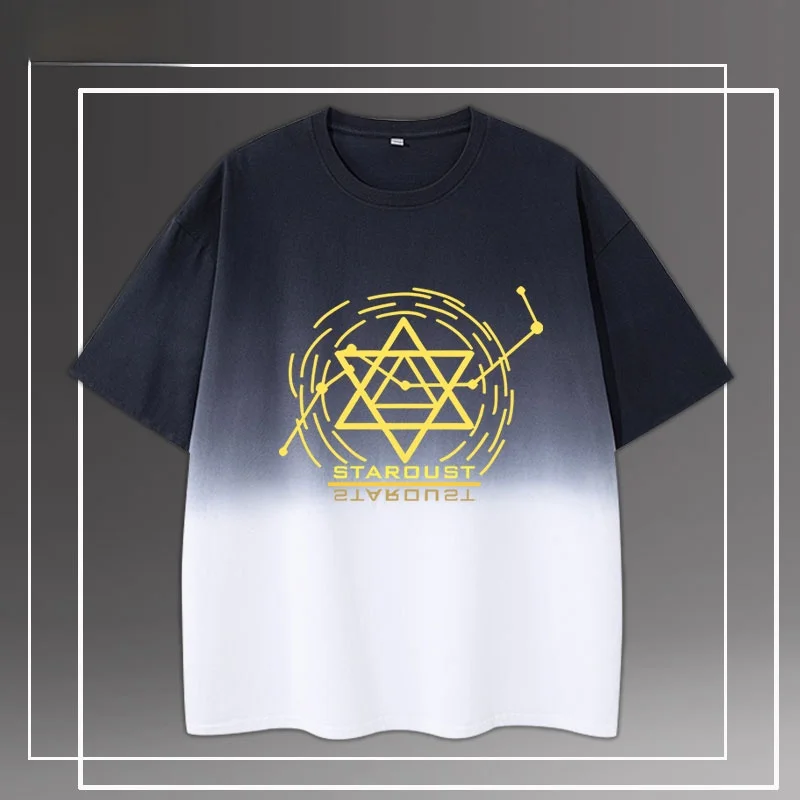 vocaloid-仮想歌手スターダストコスプレ半袖-tシャツユニセックス夏純粋な綿通気性ラウンドネックカジュアルトップ