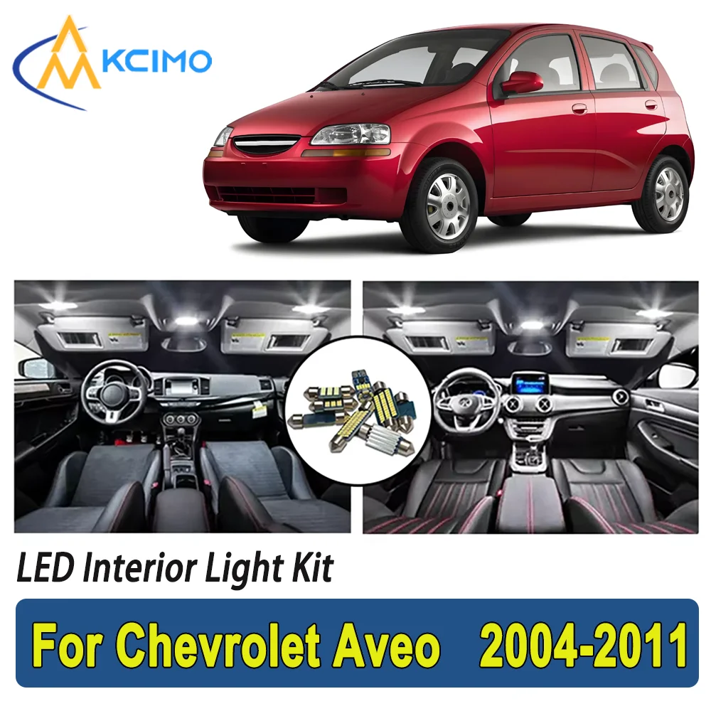 

New Light Bulb For Chevrolet Aveo (2004-2011) Premium Bright LED Interior Dome Map Trunk Light Kit Car Led Lamps Canbus Car LED