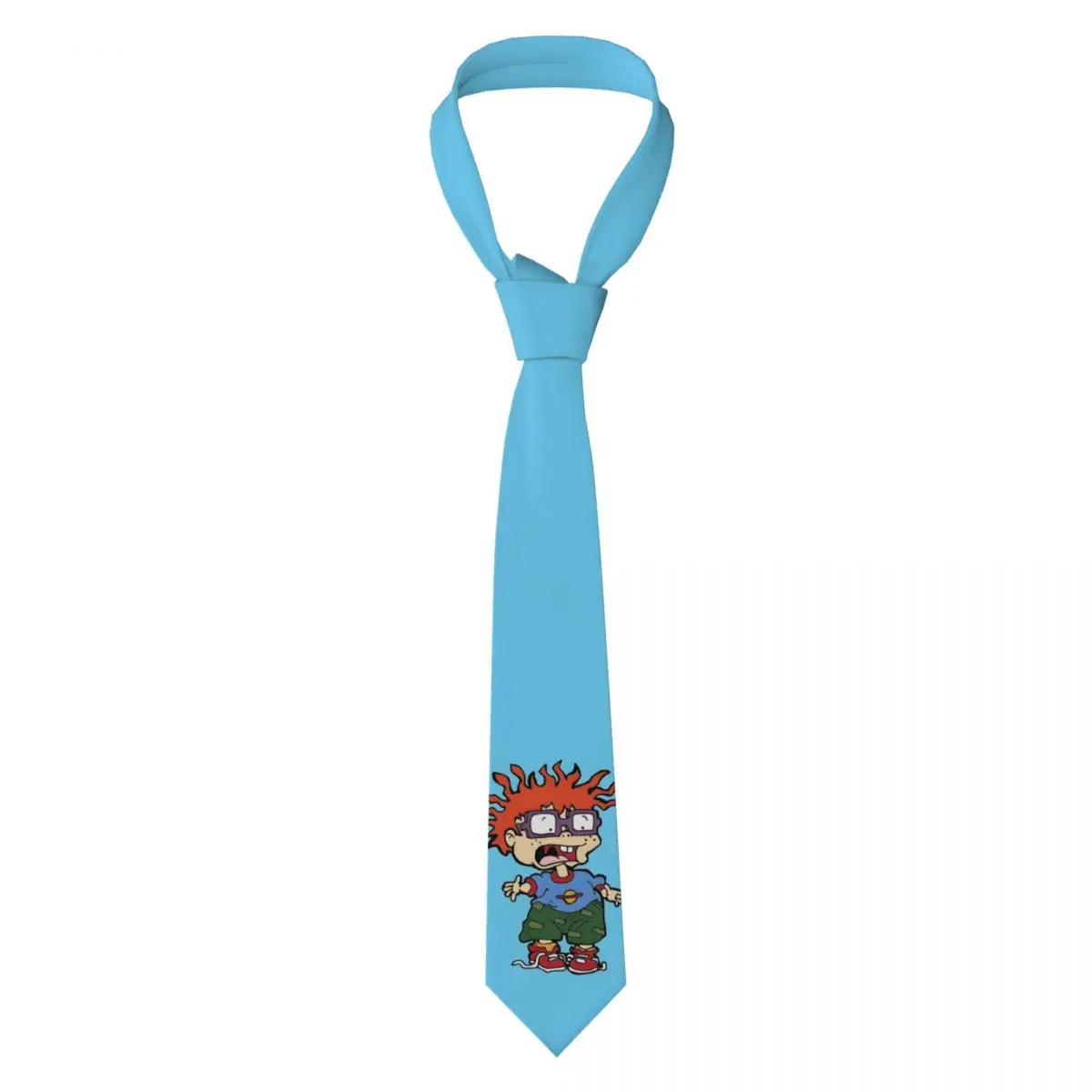 Custom R-Rugrats- Anime Role Neckties Men Silk Chuckie Finster Neck Tie for Wedding