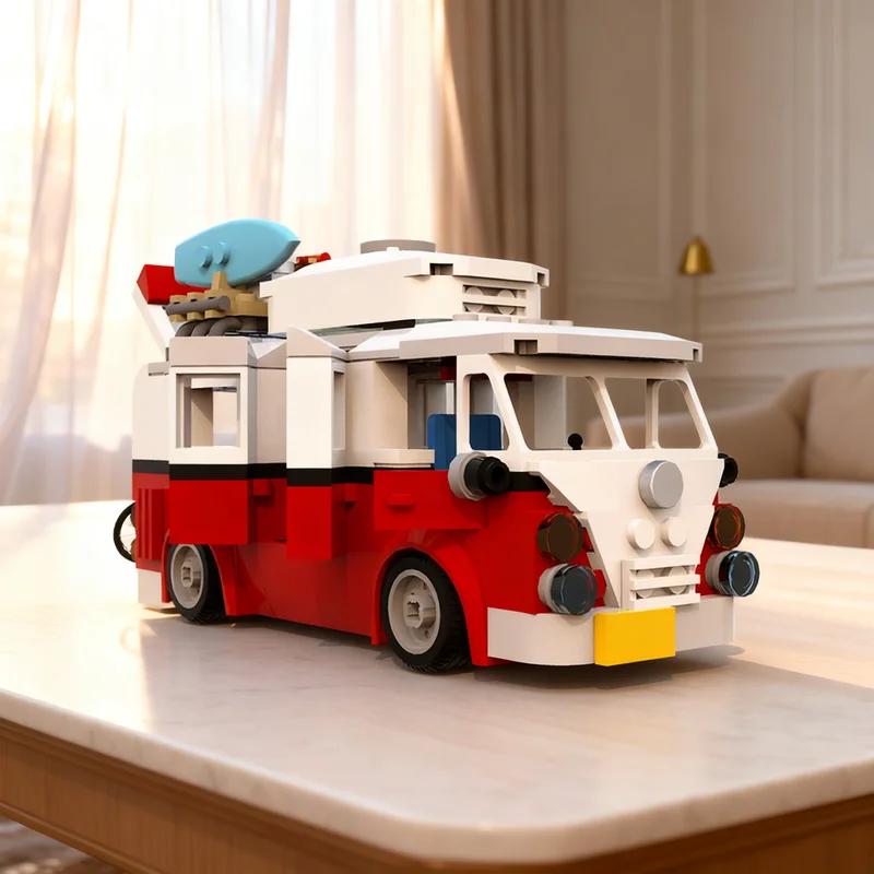 305pcs MOC VW Splitscreen Camper Mini Figure Size Town Model Building Blocks Hero SciFi Pirate Voyage Fortress Robot Toy Gift
