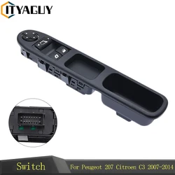 6554QC 자동차 전력 창 제어 스위치 푸조 207 시트로엥 C3 피카소 2007-2014 레귤레이터 리프팅 버튼 6554.QC