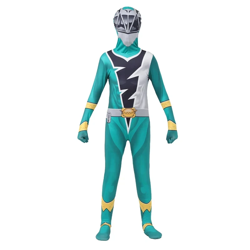 

♬2026❤Anime Fancy Men Boy Kids Ranger Kishiryu Sentai Ryusoulger Cosplay Costume Jumpsuit Mask Halloween Party RolePlay Child C❤