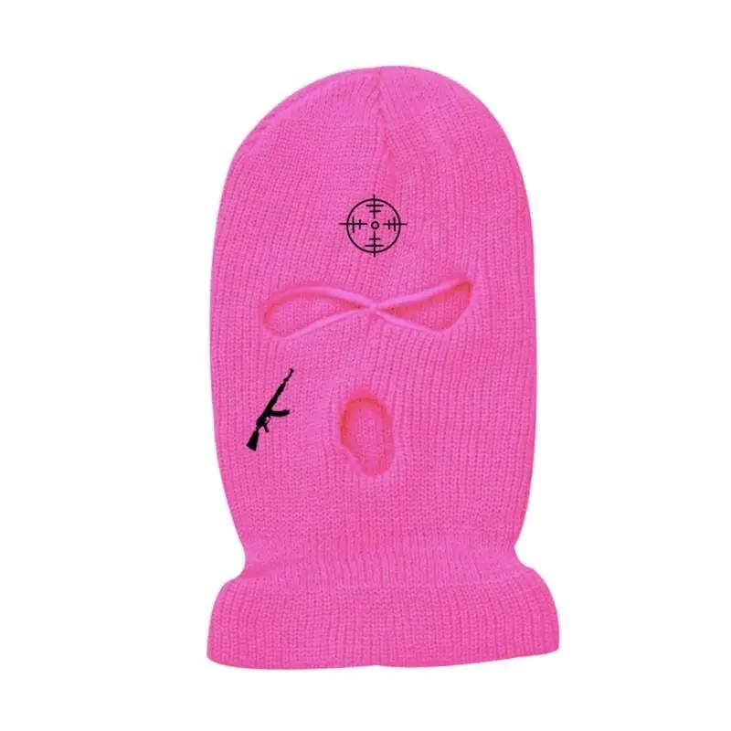 39BD 6 Unique Knitted Full Face Cover Ski Neck Balaclava Face Mask Warm for Men Women