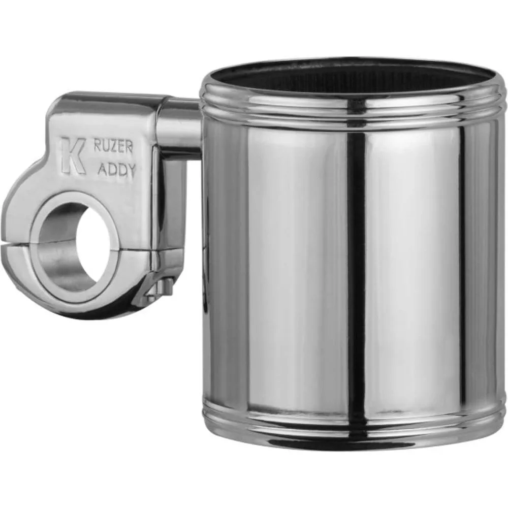 

Universal Chrome Cup Holder Clamp for 7/8 1 and 1 1/4 Handlebars