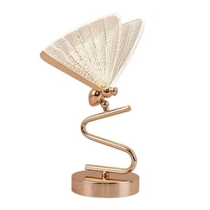 

Y42A-Бабочка декоративная лампа 6 Вт светодиодная настольная лампа для гостиной современный торшер для спальни офиса вилка европейского стандарта