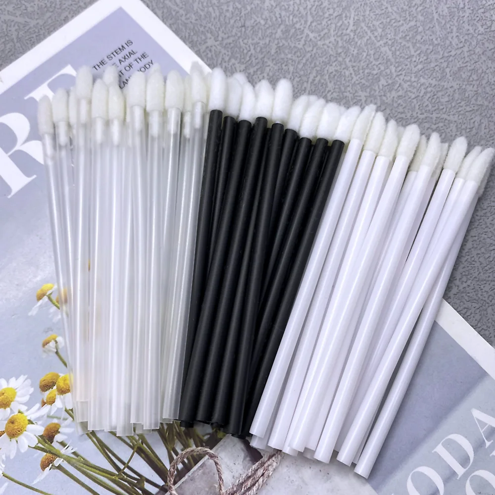 50/1000 PCS Lip Brushes Disposable Cosmetic Lip Brush Lipstick Lip Glossy Wands Cleaner Applicator Eyeshadow Makeup Brush Tool