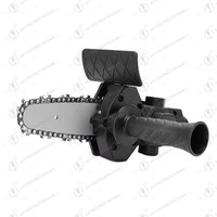Electric drill converted to electric chain saw impact drill attachment 4 inch chain saw adapter