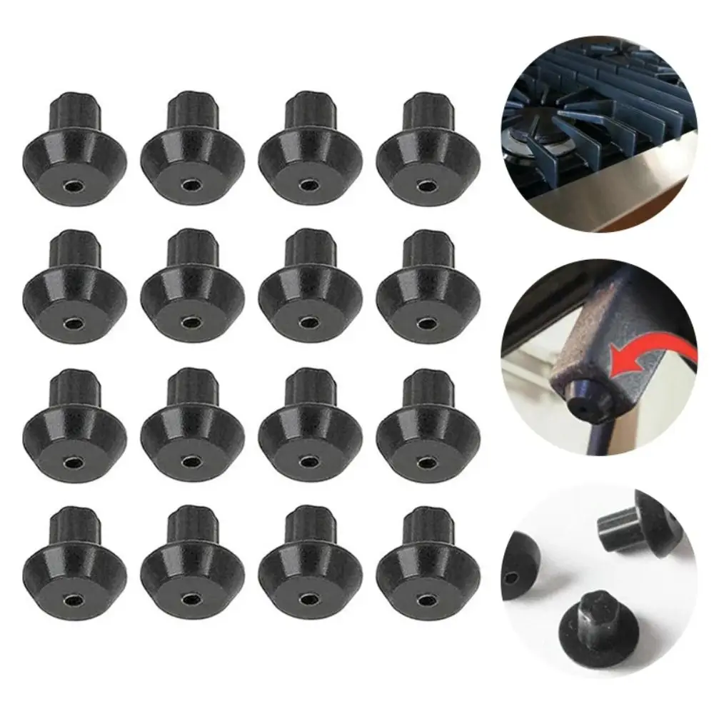 WB02T10461 Gas Range Rubber Feet Compatible Gas Stove Replacement Parts Burner Grate Foot Kitchen Accessories Black Burner Foot