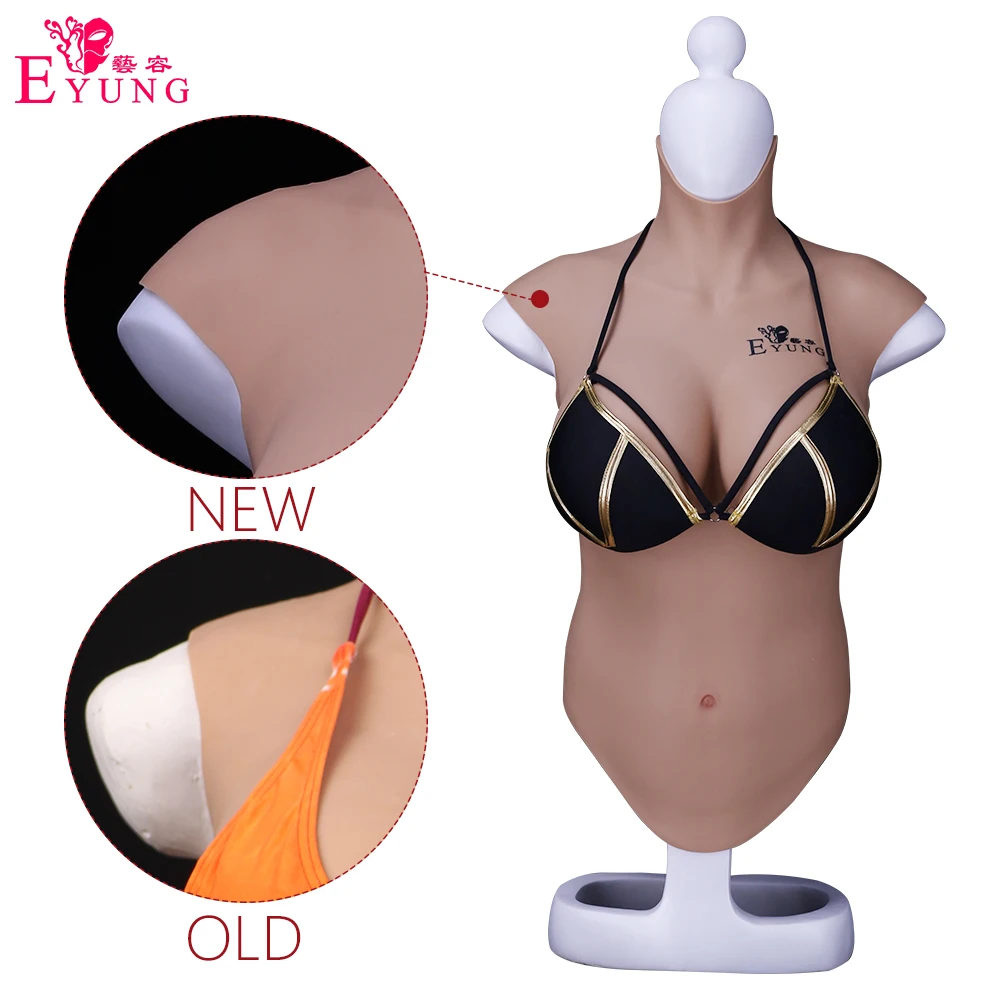 Eyung No Oil Half Body Silicone Breast Forms Crossdresser Realistic Fake Boobs Tits Enhancer Cosplay Fake Boobs Breastplat