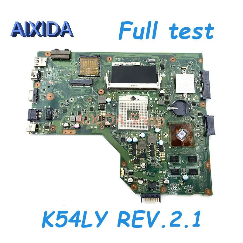 

AIXIDA For ASUS K54LY REV.2.1 Laptop Motherboard 216-0809000 GPU HM65 DDR3 Mainboard Full test