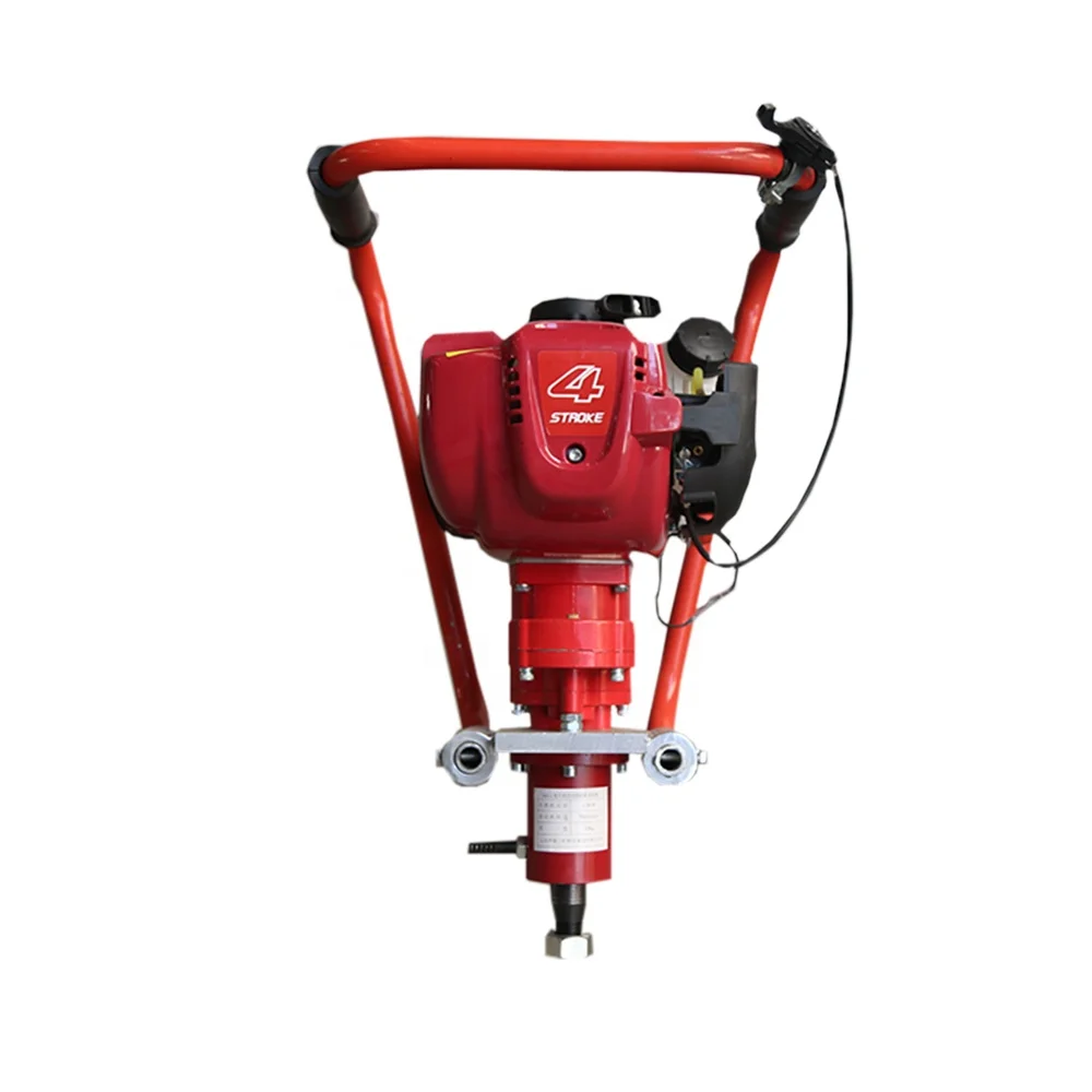 Handheld internal combustion railway handle concrete sleeper bolt drilling machine anchor changer
