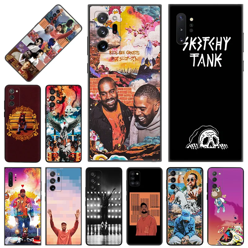 Мягкий чехол для Samsung Note 20 10 9 8 A32 A33 A34 A41 A42 A51 A52 A54 A53 A71 A72 A73 A31 A14 Kanye West