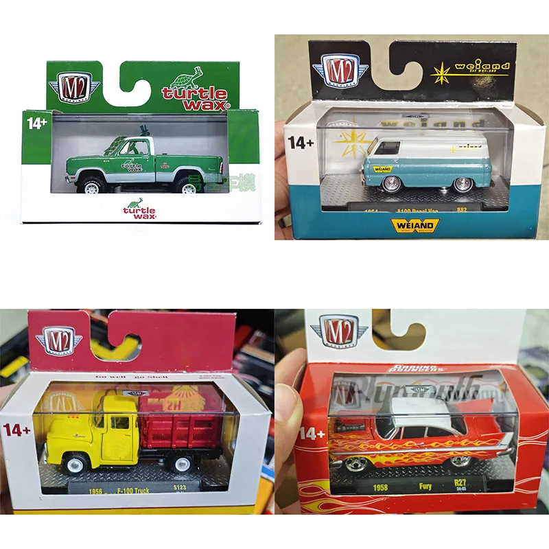 

M2 1:64 Tudor Sedan KENNEDY BROTHERS A100 Van F-100 Truck Fury Alloy Car Model Collection Ornaments