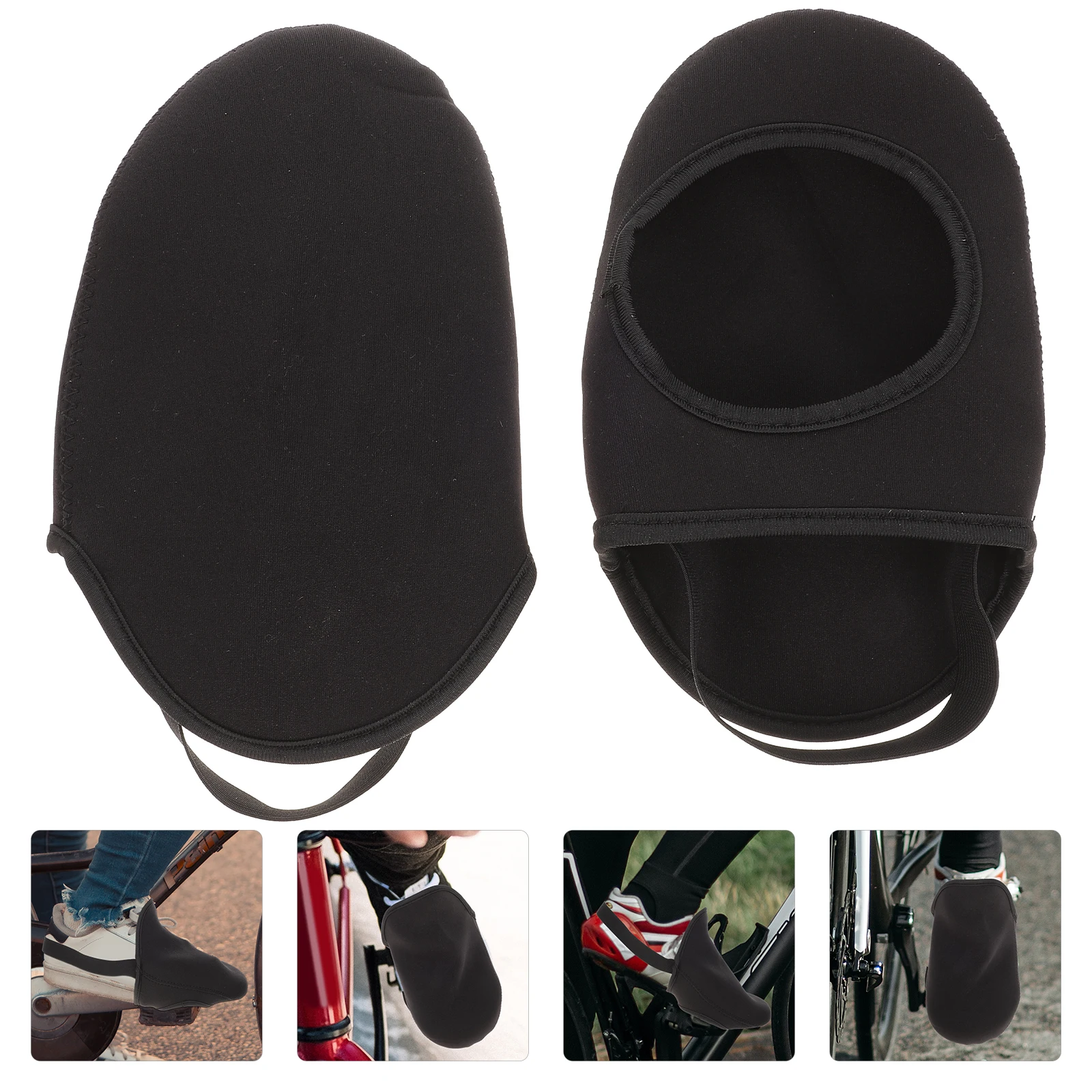

1 Pair Cycling Overshoes Windproof Thermal Shoe Covers For Winter Riding Outdoor Sports, Anti-Slip Neoprene Bike Toe Protectors,