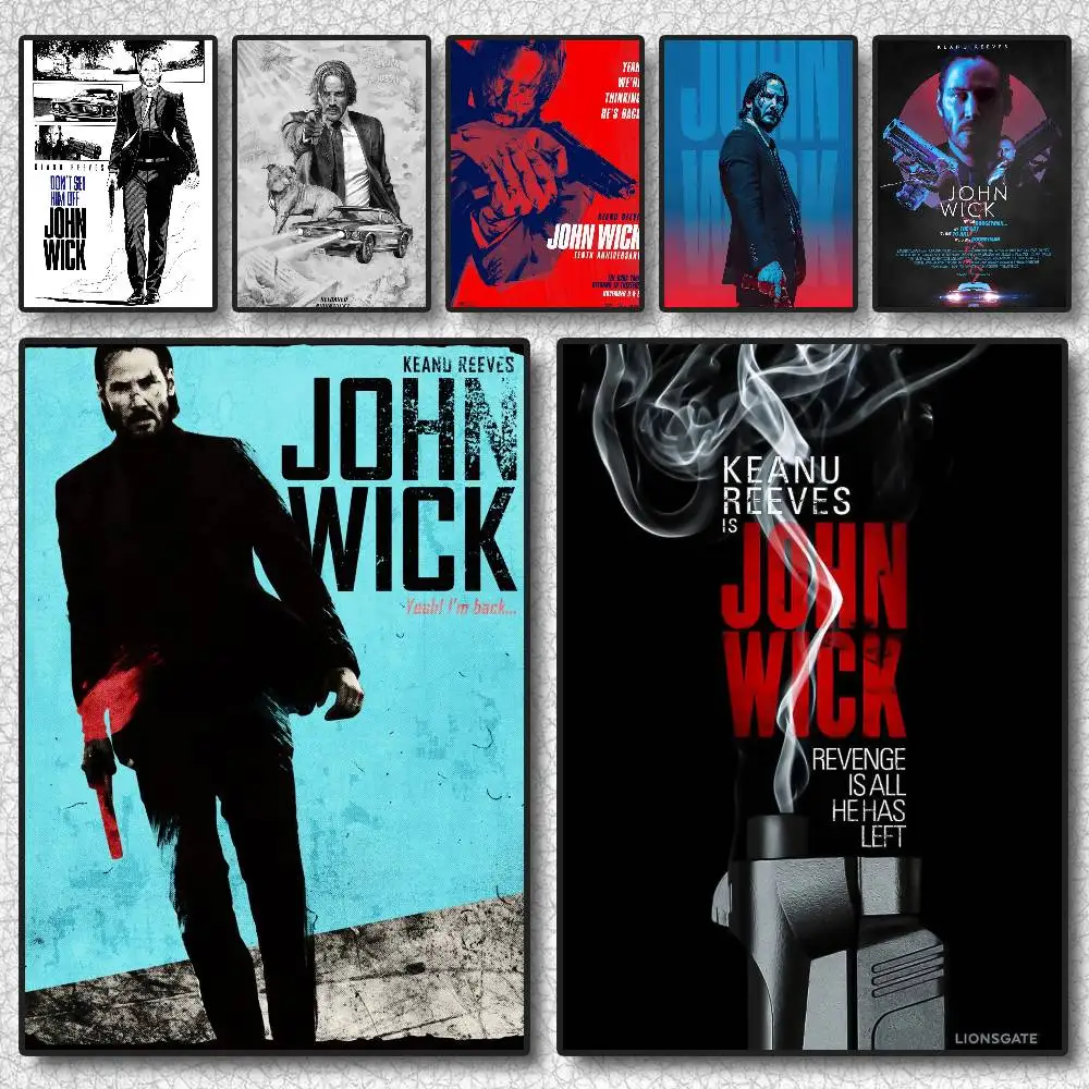 John Wick Poster Self-adhesive Art Waterproof Sticker Coffee