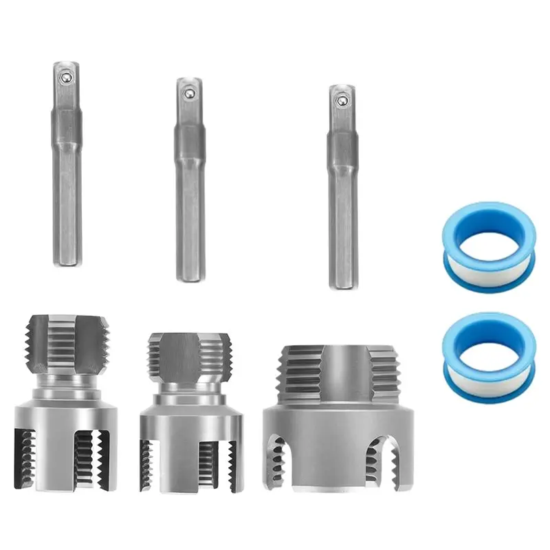 TFORU-PVC Pipe Threading Kit, Integrating Internal And External Pipe Threading Tools Suitable For PVC/Plastic Pipes,Threading