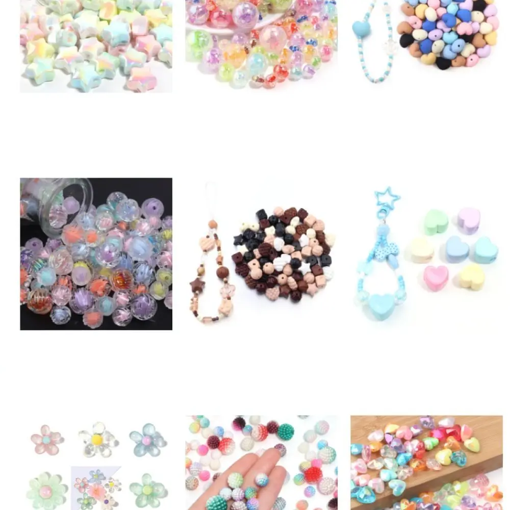 Fashion Acrylic Beads Striped Ball Shaped Beads For Jewelry Making DIY Handmade Accessories Craft Kits Jewelry Findings