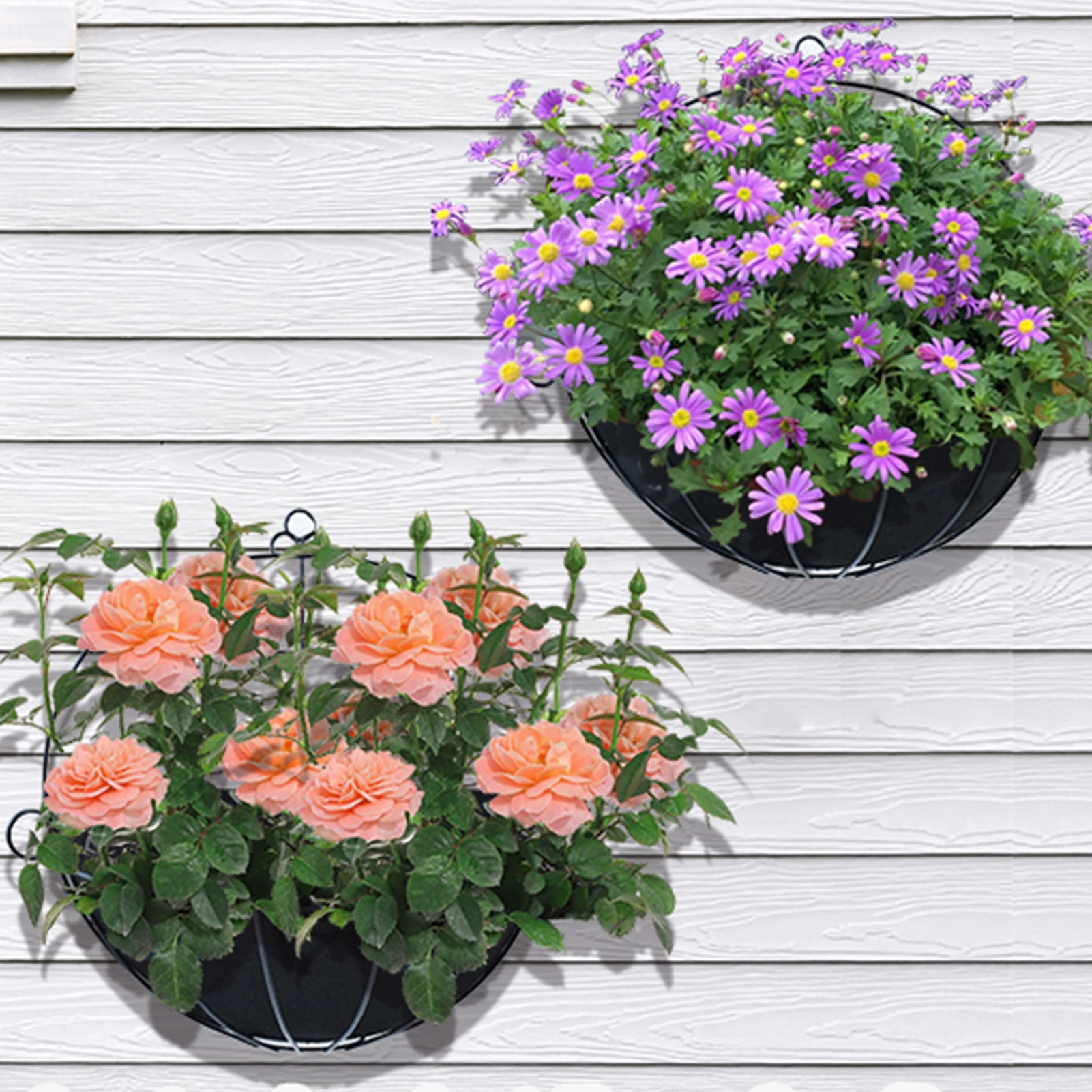 3PCS Half Round Planter Liner Tear Resistant Water locking Felt Hanging Basket Liners Garden Decoration Plant Basket Accessories