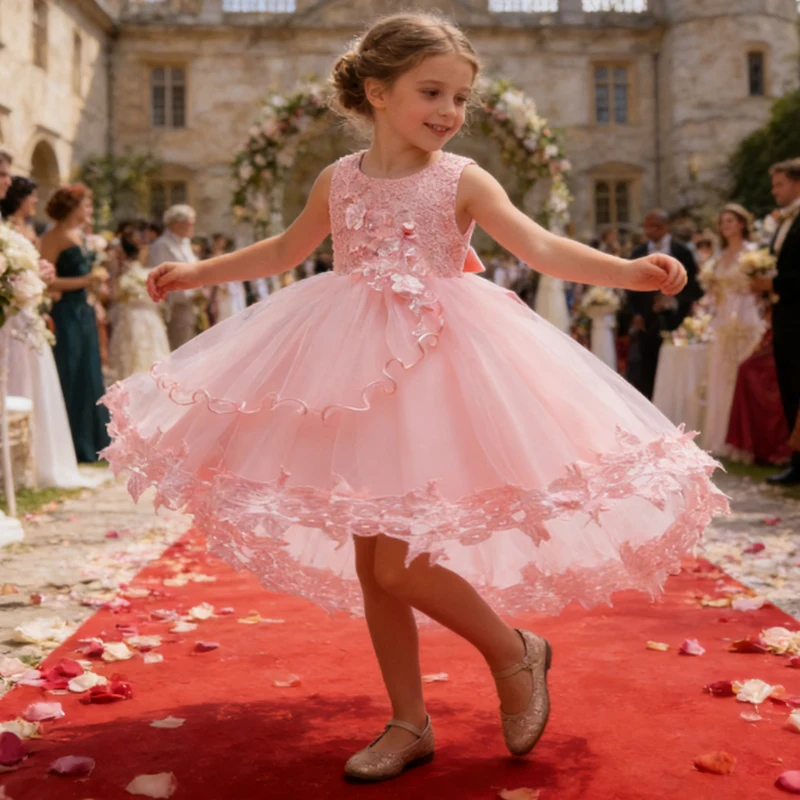 Elegant Baby Dresses For Eid Kids Princess Dress Party  Wedding Baptism Dress Toddler 1st Birthday Party Infant Dress Gown
