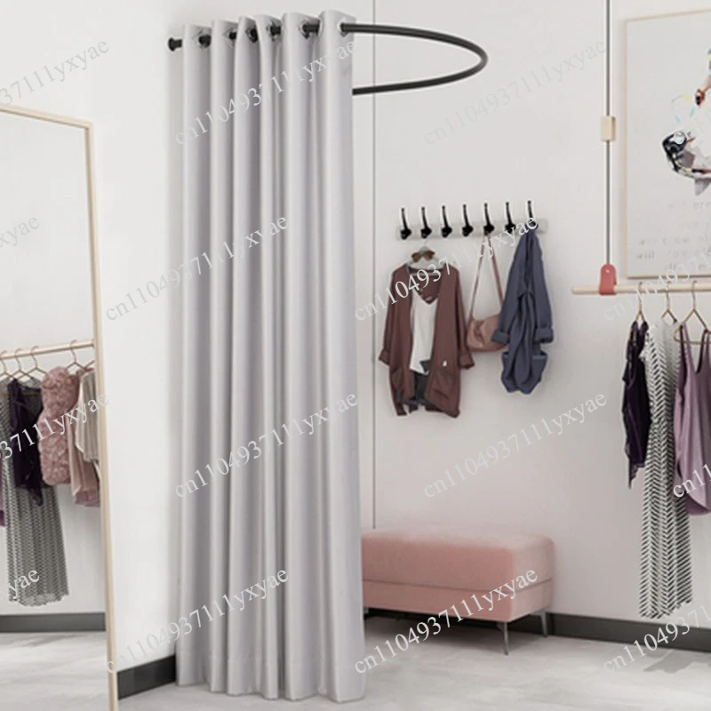 Fitting circle U-shaped pole changing room fitting room rack pole clothing store curtain bracket