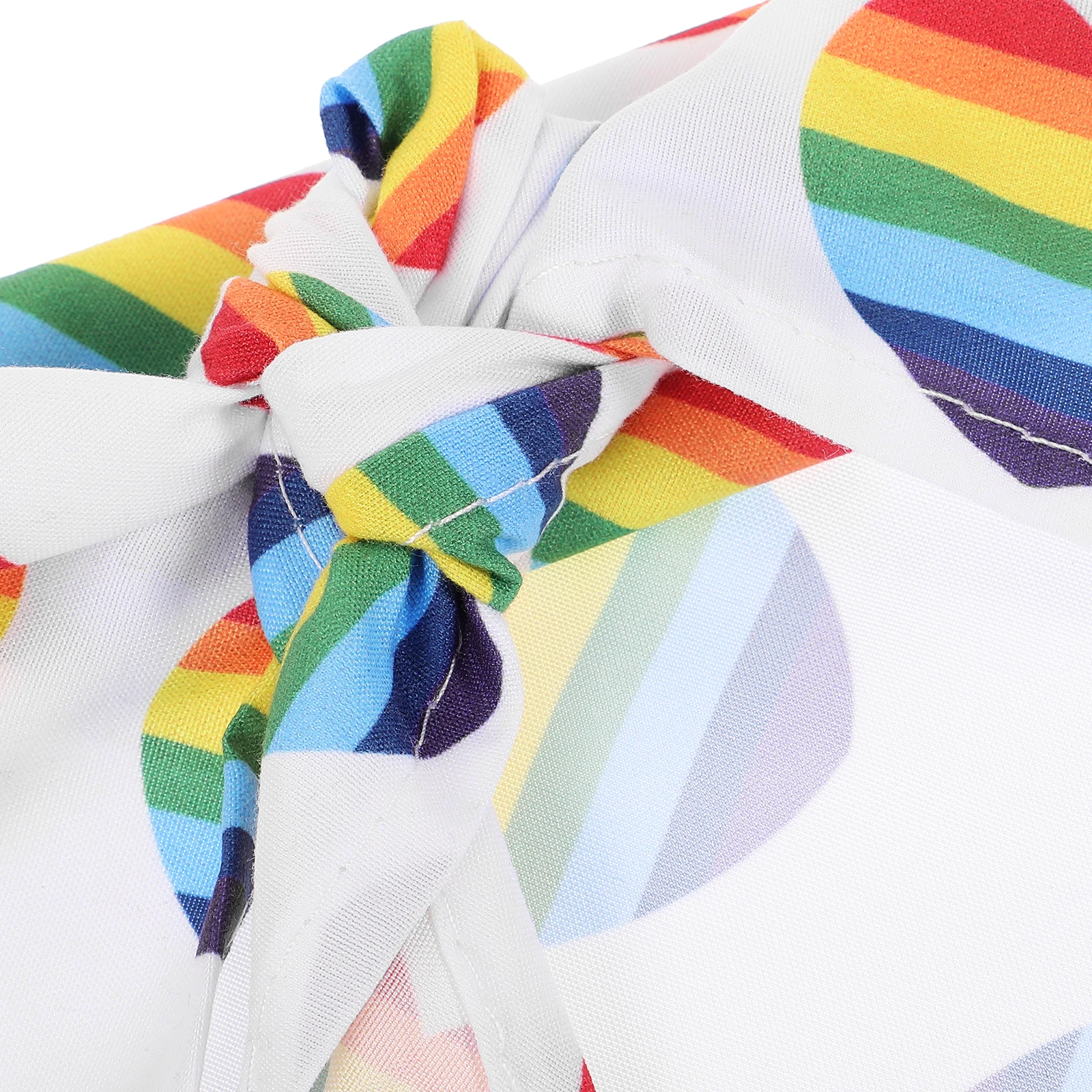 

Pet Triangle Scarf Rainbow Cat Bandana Single Layer Print Party Decor Fine Craftsmanship Comfortable Exquisite Details