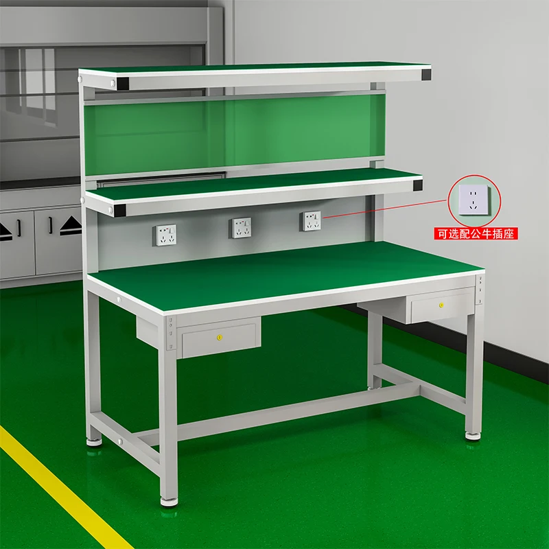 

New thickened anti-static workbench table three-layer with light stand assembly line operation and maintenance