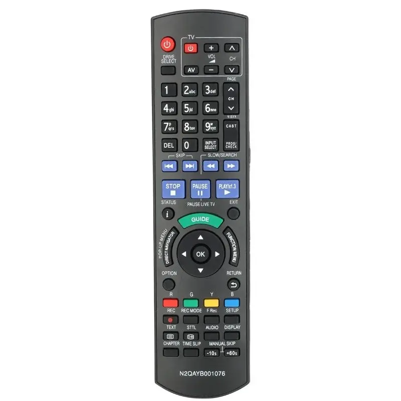 

Для N2QAYB001076 Panasonic-Smart-Network-3D-Blu-Ray-Disc-DVD-Recorder-пульт дистанционного управления-замена, для Panasonic Smart Network