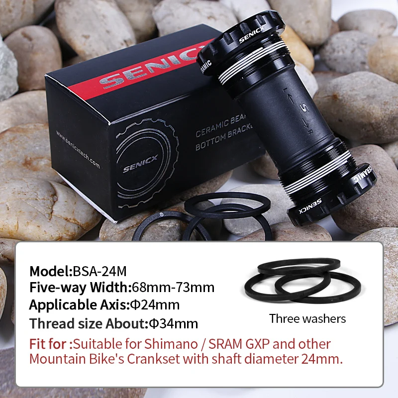 SENICX セラミックボトムブラケット Mtb バイク用 24mm Shimano / SRAM