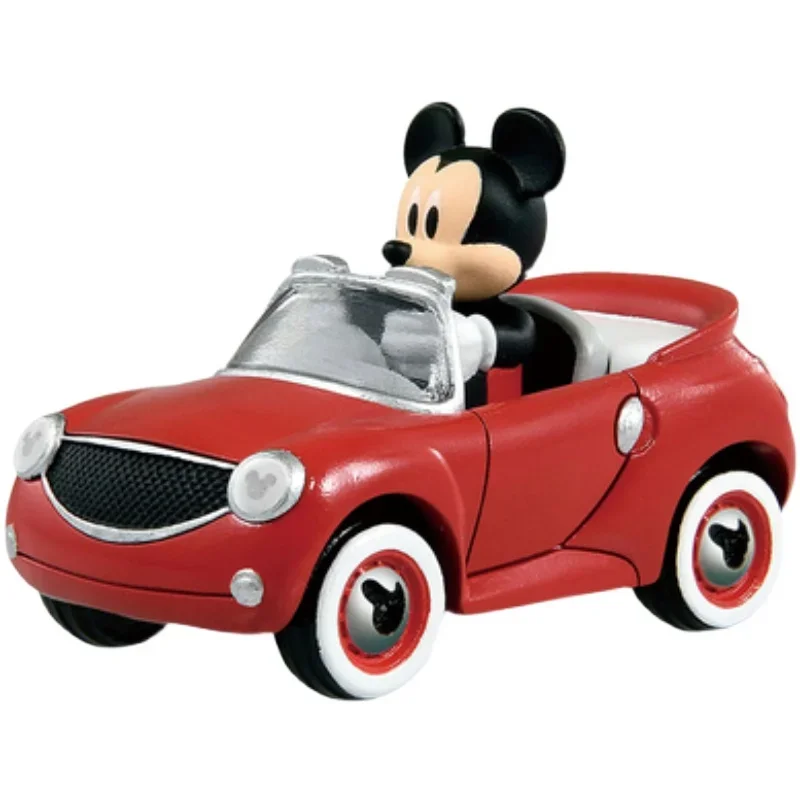 TAKARA TOMY diecast alloy car model Disney Speedway racer Mickey Donald Duck, boys\' collection pieces, children\'s holiday toys.