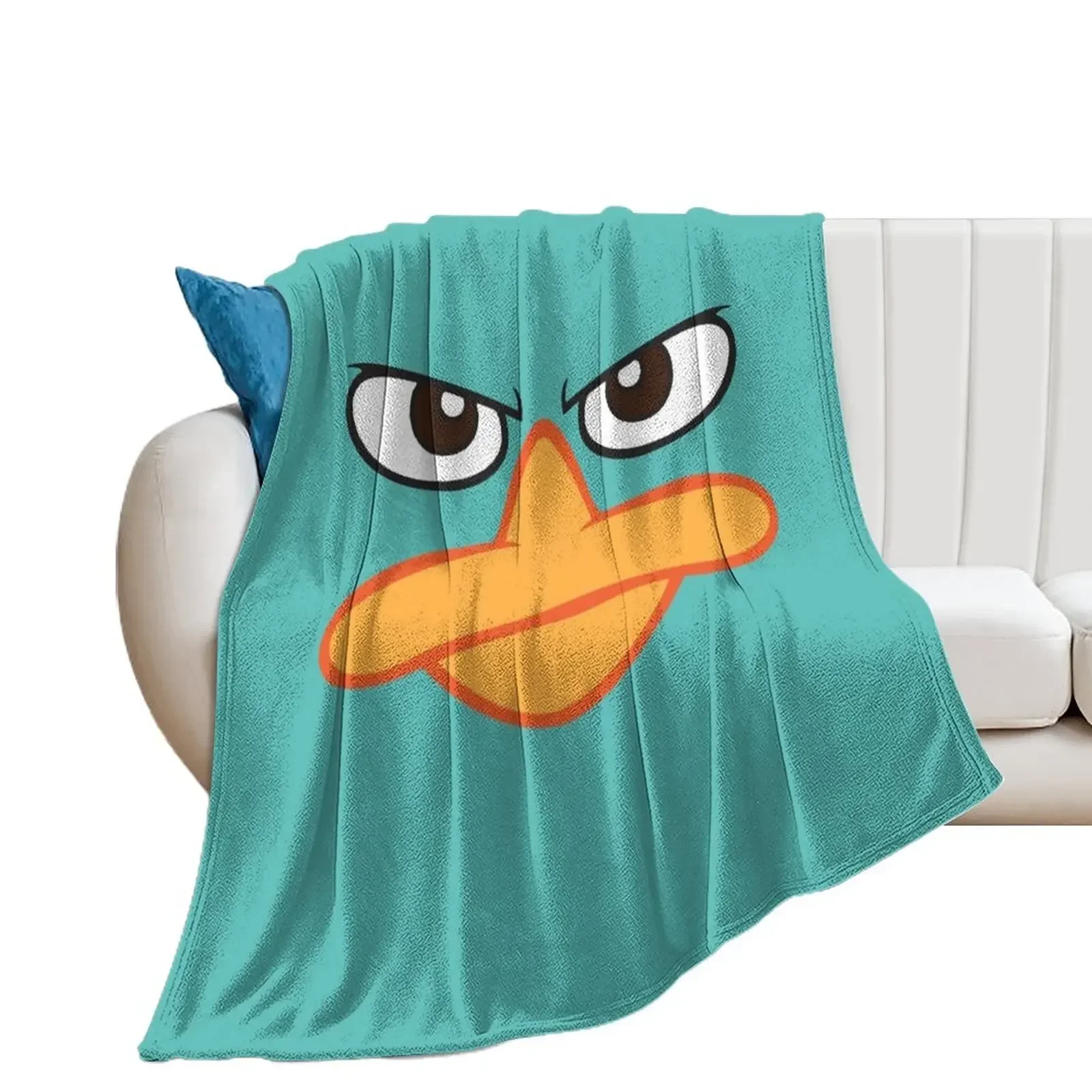 

Perry the Platypus Mask Throw Blanket christmas decoration wednesday Moving Blankets